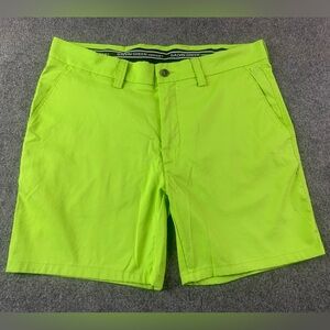 Galvin Green Ventil8 Mens Flat Front 6" Golf Shorts Size 34 Neon Green